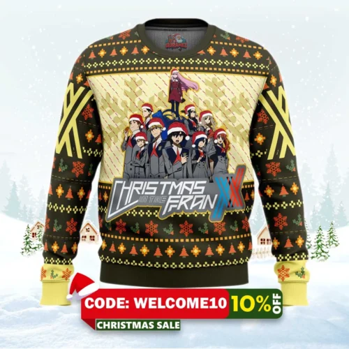 darling in the franxx christmas feels ugly christmas sweater 1