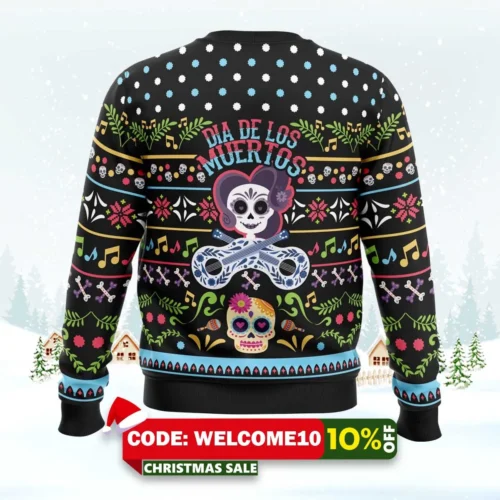 day of the dead ugly christmas sweater 2