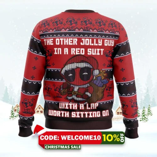 Deadpool Jolly Red Guy Ugly Christmas Sweater 1 deadpool jolly red guy ugly christmas sweater 2