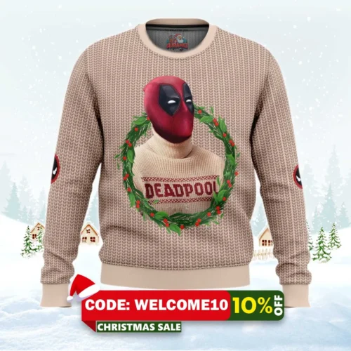 deadpool ugly christmas sweater 1