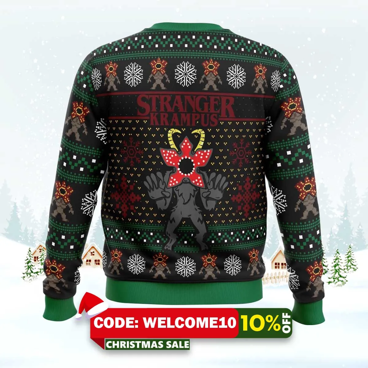 demogorgon stranger krampus stranger things ugly christmas sweater 2 demogorgon stranger krampus stranger things ugly christmas sweater 2