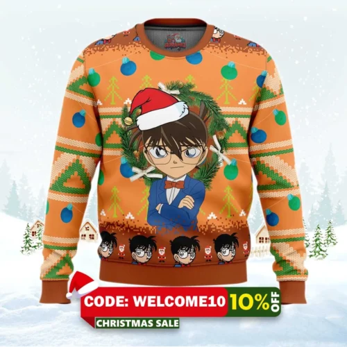 detective conan ugly christmas sweater 1