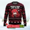 devote your life to me high school dxd ugly christmas sweater 1