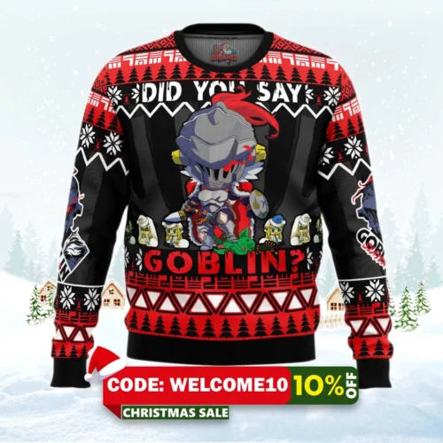 did you say goblin goblin slayer ugly christmas sweater 1