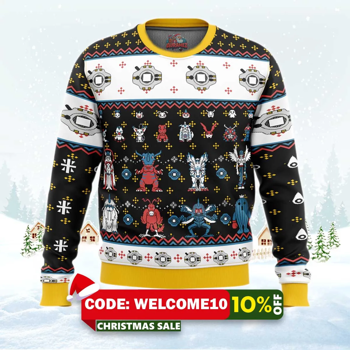 digimon sprites ugly christmas sweater 1 digimon sprites ugly christmas sweater 1