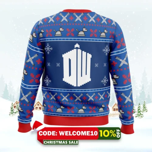 doctor who tardis ugly christmas sweater 2