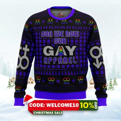 don we now our gay apparel lgbt ugly christmas sweater 1