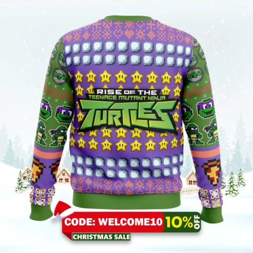 donatello rise of the teenage mutant ninja turtles ugly christmas sweater 2