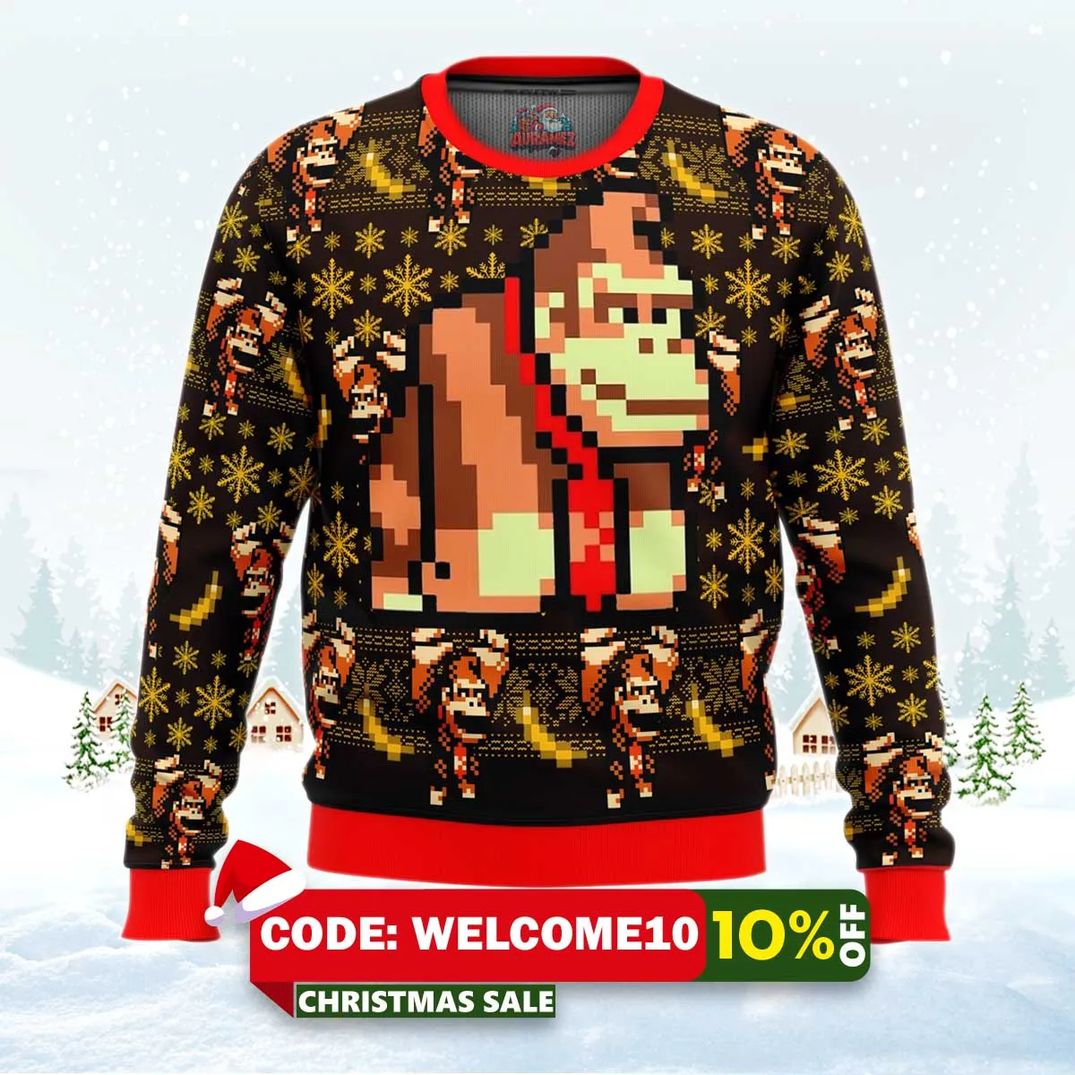 donkey kong sprite ugly christmas sweater 1 donkey kong sprite ugly christmas sweater 1