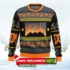 doom ugly christmas sweater 1
