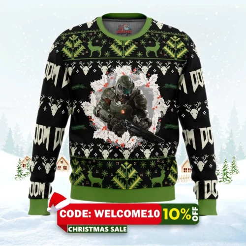 doom v2 ugly christmas sweater 1