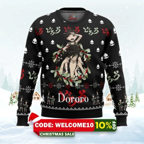 dororo x hyakkimaru dororo ugly christmas sweater 1
