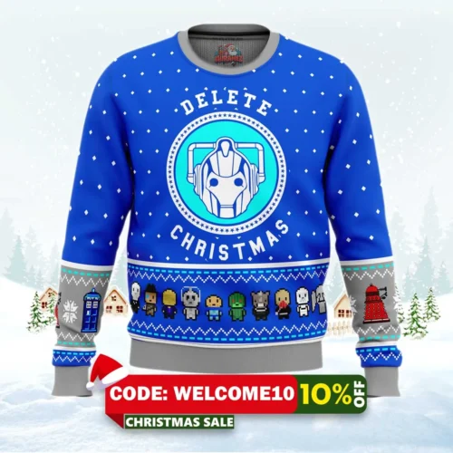 dr who dalek ugly christmas sweater 1