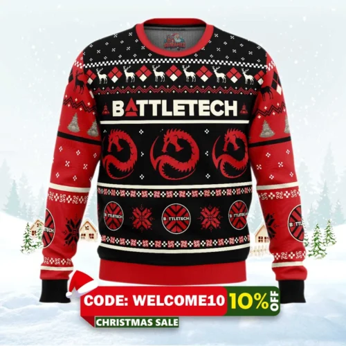 draconis battletech ugly christmas sweater 1