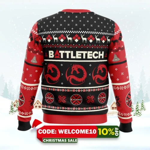 draconis battletech ugly christmas sweater 2