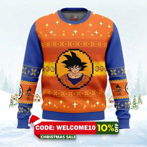 dragon ball z goku christmas ugly christmas sweater 1