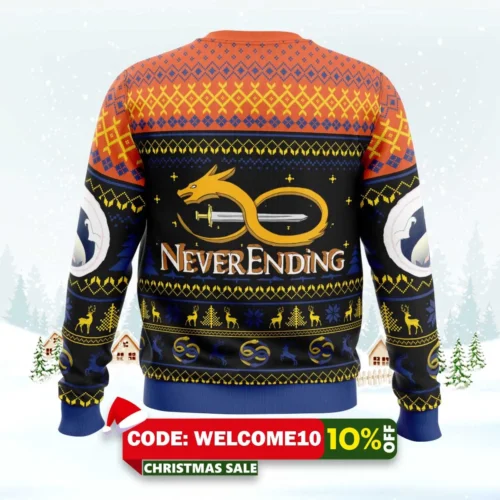 dragon never ending story ugly christmas sweater 2