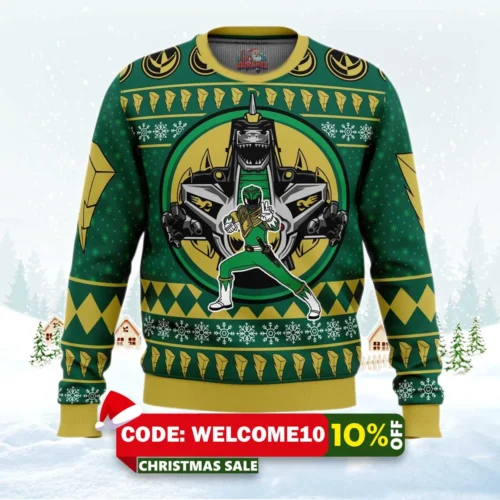 dragonzord power rangers ugly christmas sweater 1