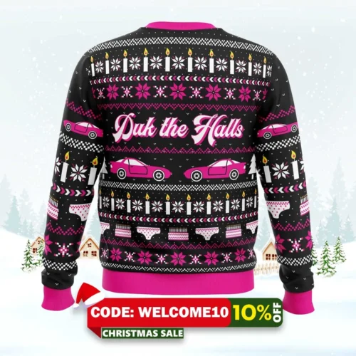 duk the halls sixteen candles ugly christmas sweater 2