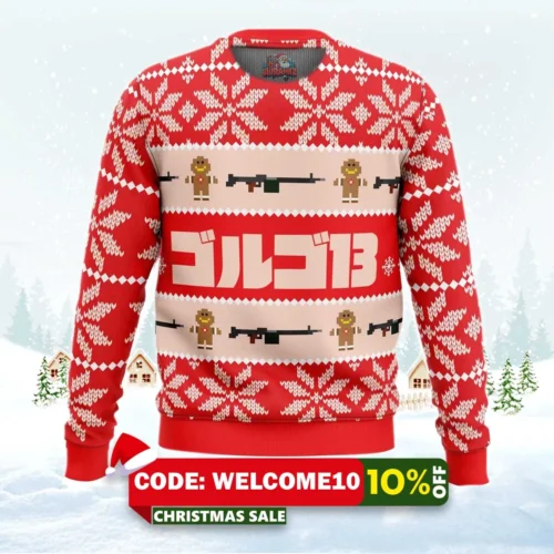duke togo golgo 13 ugly christmas sweater 1