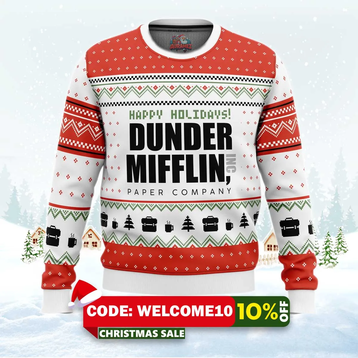 dunder mifflin the office ugly christmas sweater 1 dunder mifflin the office ugly christmas sweater 1