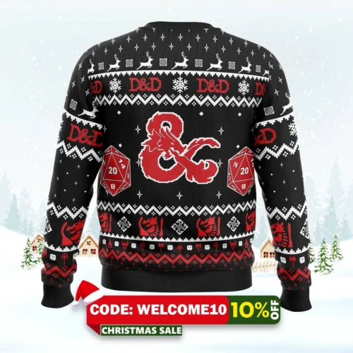 dungeons and dragons ugly christmas sweater 2