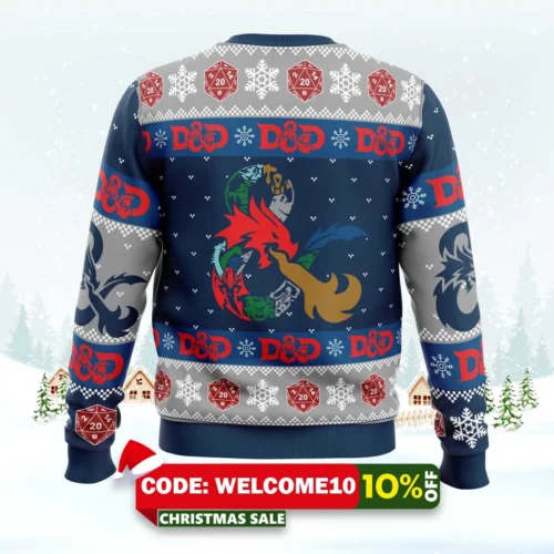 Dungeons & Dragons D 20 Ugly Christmas Sweater 1 dungeons & dragons d 20 ugly christmas sweater 2