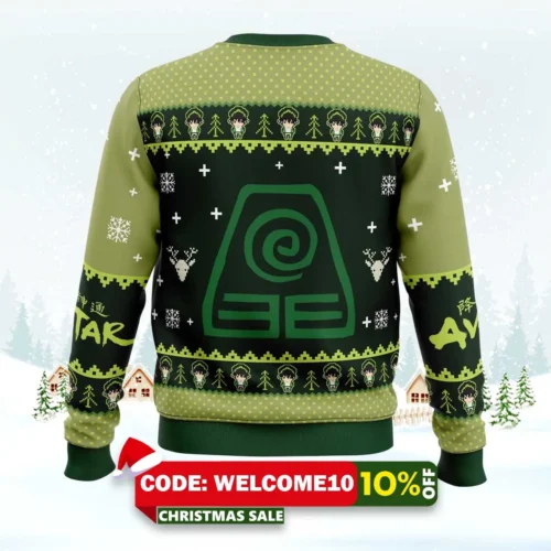 earthbenders earth kingdom avatar ugly christmas sweater 2