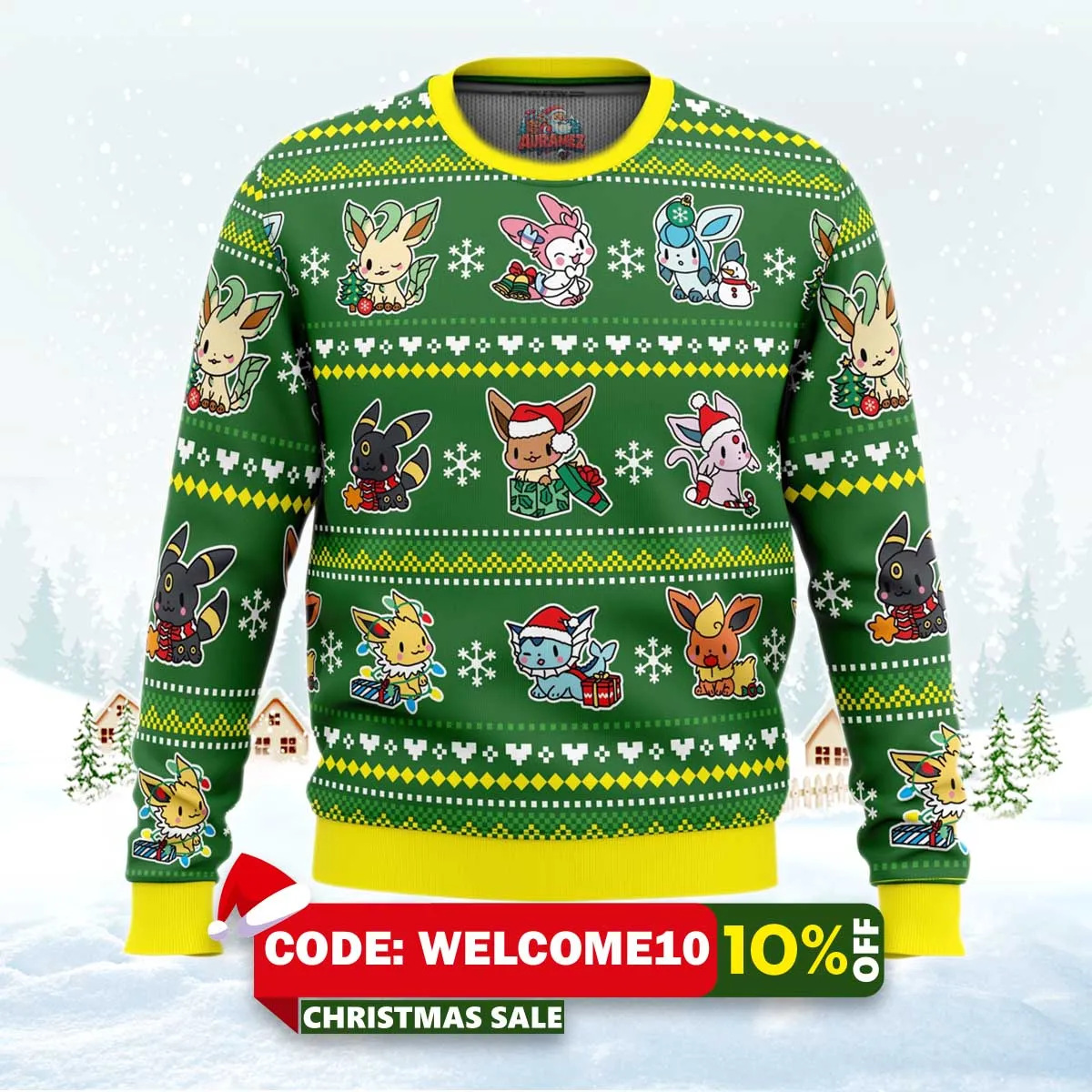 eevee merry christmas pokemon ugly christmas sweater 1 eevee merry christmas pokemon ugly christmas sweater 1