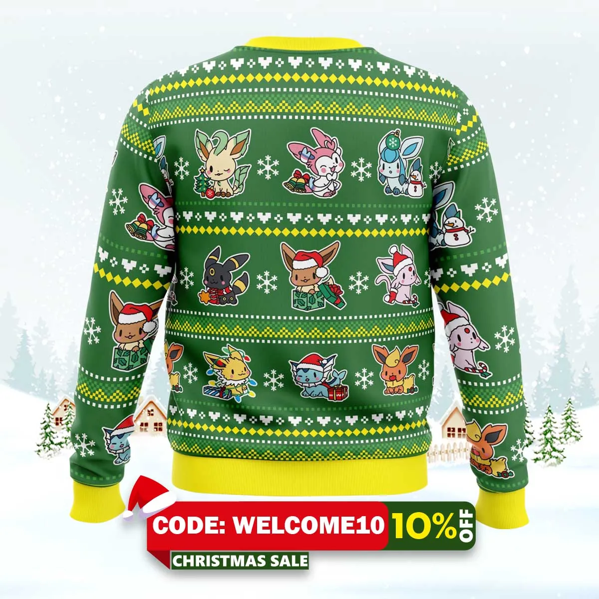 eevee merry christmas pokemon ugly christmas sweater 2 eevee merry christmas pokemon ugly christmas sweater 2