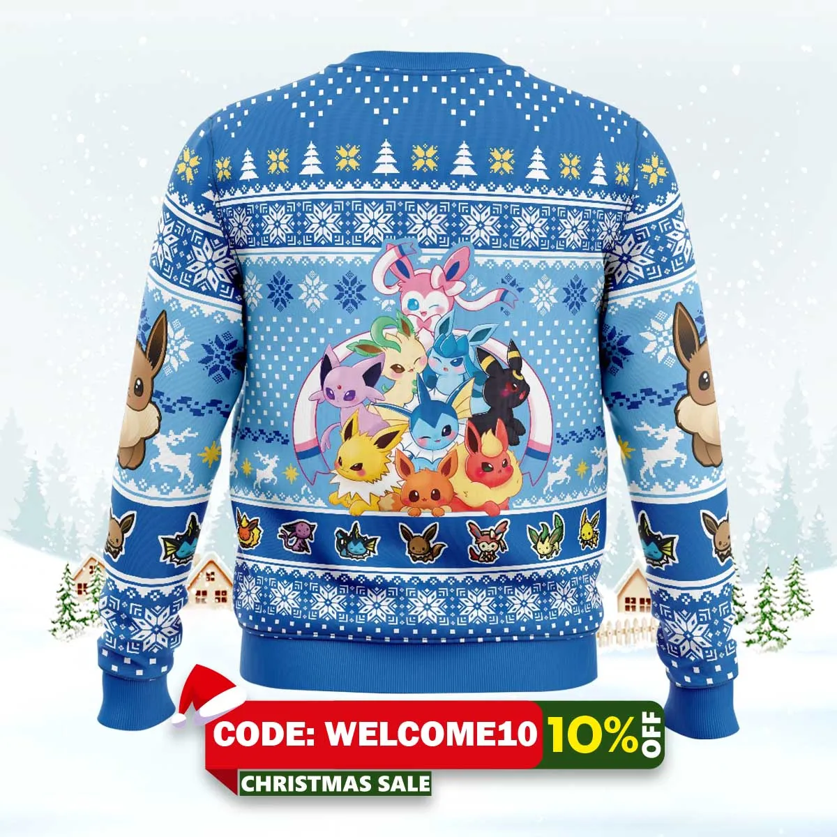 eeveelution pokemon ugly christmas sweater 2 eeveelution pokemon ugly christmas sweater 2