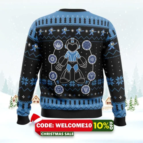 elemental weapon mega man ugly christmas sweater 2