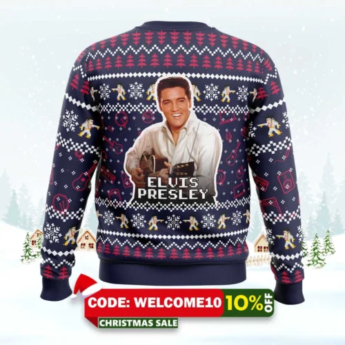 elvis presley ugly christmas sweater 2