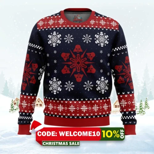 empire snowflakes star wars ugly christmas sweater 1