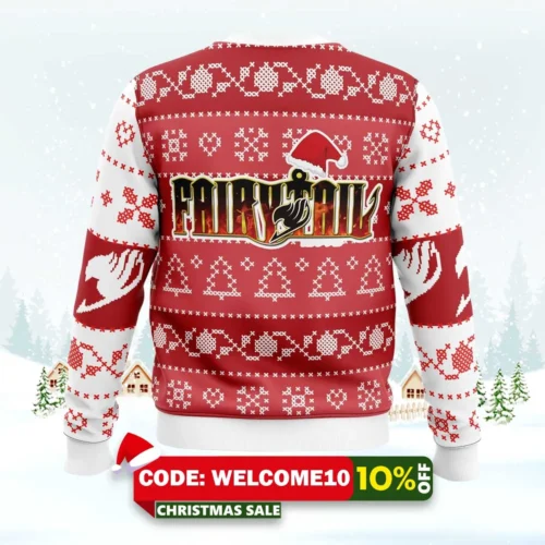 erza scarlet fairy tail ugly christmas sweater 2