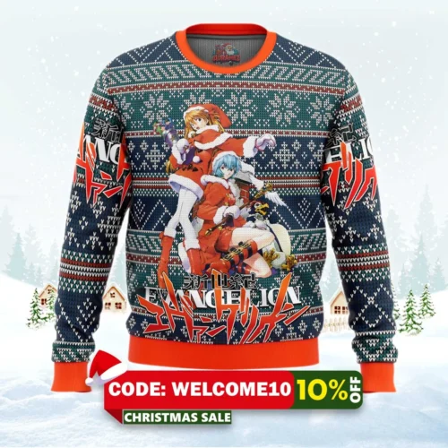 evangelion alt ugly christmas sweater 1
