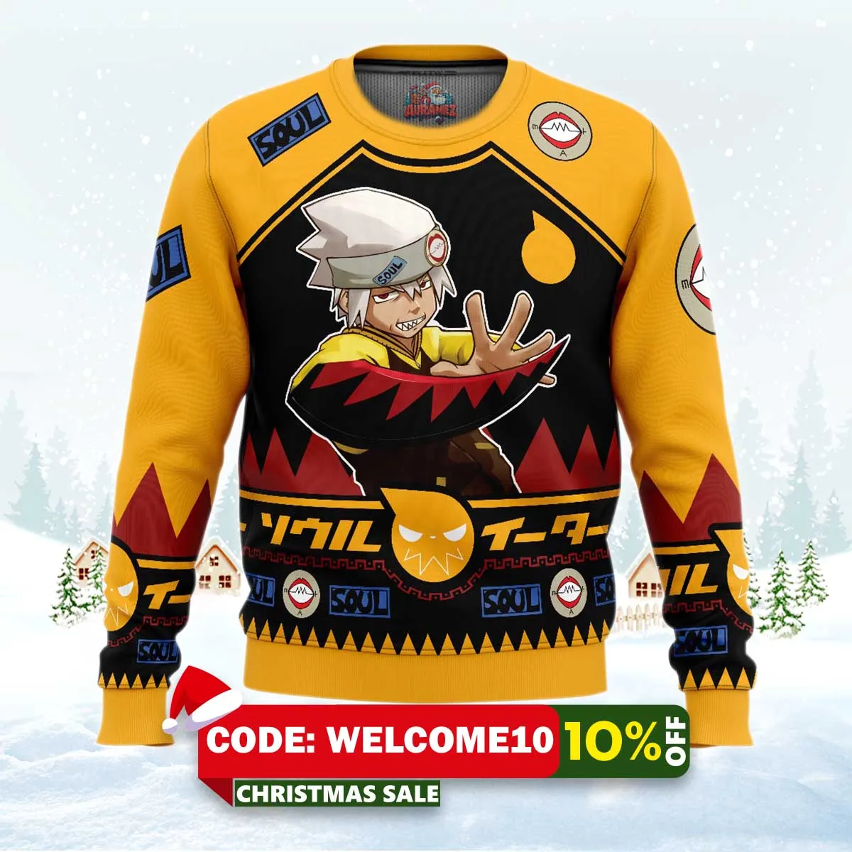 evans soul eater ugly christmas sweater 1 evans soul eater ugly christmas sweater 1