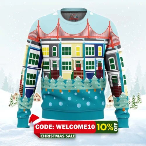 everywhere full house ugly christmas sweater 1