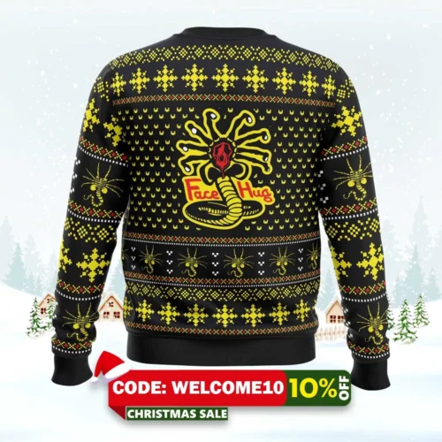 Face Hugs For Everyone Alien Ugly Christmas Sweater 1 face hugs for everyone alien ugly christmas sweater 2