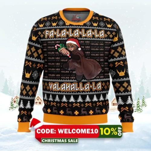 falalala valahalla vinland saga christmas sweater 1