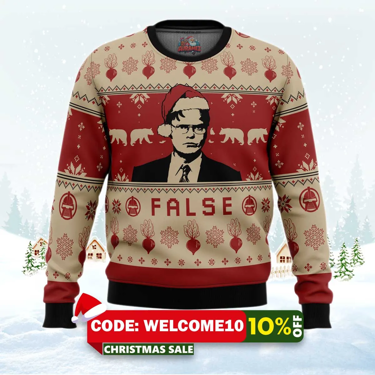 false the office ugly christmas sweater 1 false the office ugly christmas sweater 1