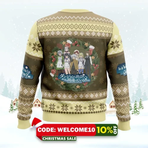 familia myth danmachi ugly christmas sweater 2