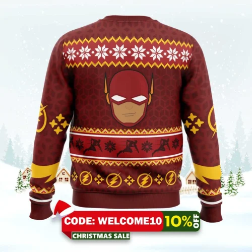 fast christmas the flash dc comics ugly christmas sweater 2