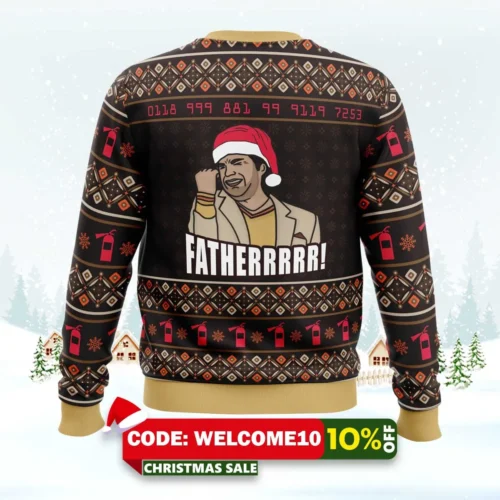 fatherrrr the it crowd ugly christmas sweater 2