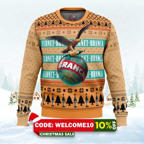 fernet branca ugly christmas sweater 1