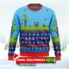 festive duck hunt ugly christmas sweater 1