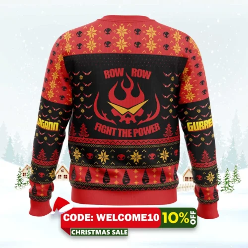 fight the power tengen toppa gurren lagann ugly christmas sweater 2