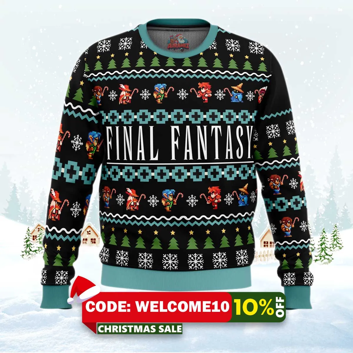 final fantasy ugly christmas sweater 1 final fantasy ugly christmas sweater 1