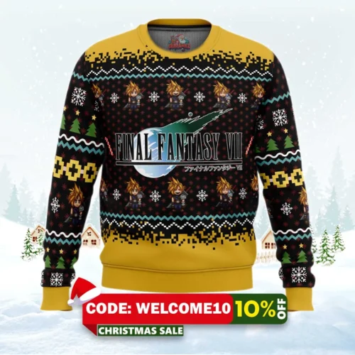 final fantasy vii ugly christmas sweater 1