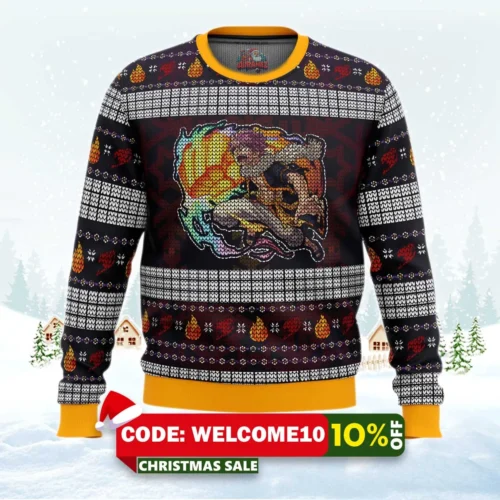 fire dragon's iron fist dragneel natsu fairy tail ugly christmas sweater 1